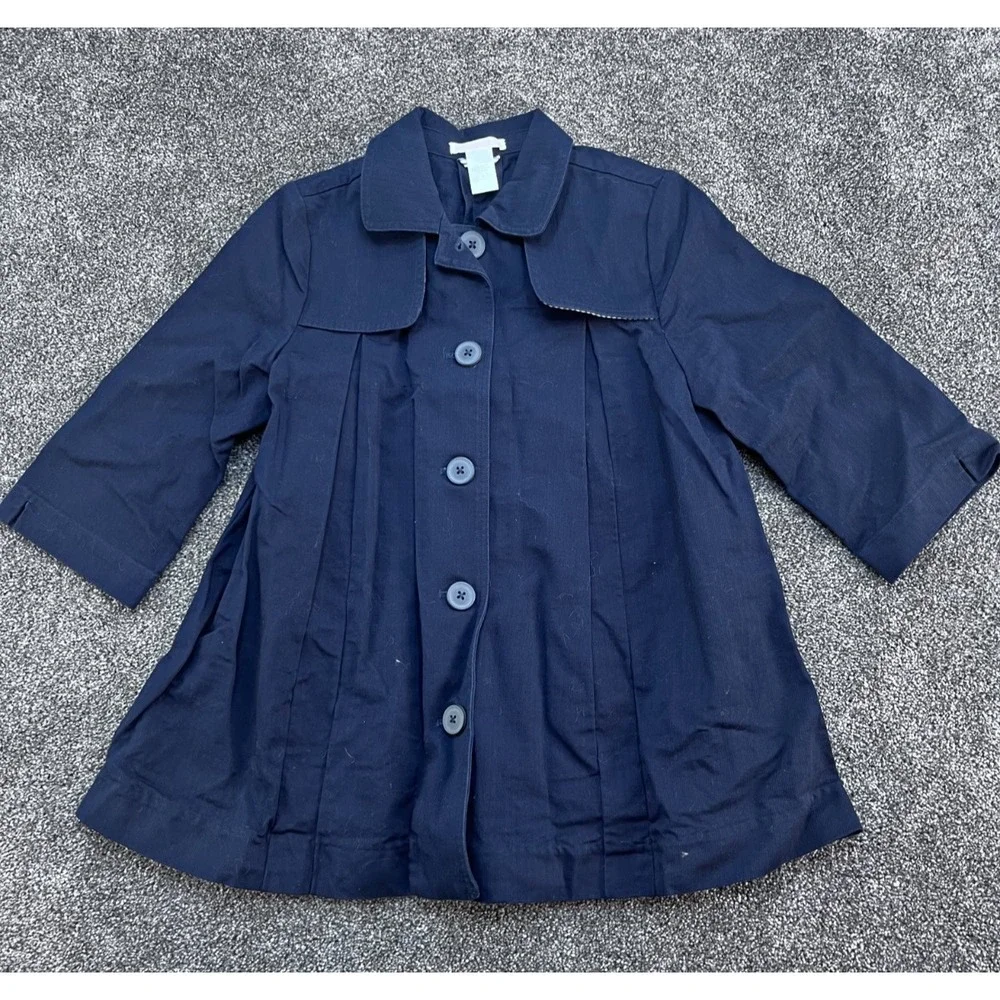 Janie And Jack Girls Trench Coat‎ Size 8 Navy